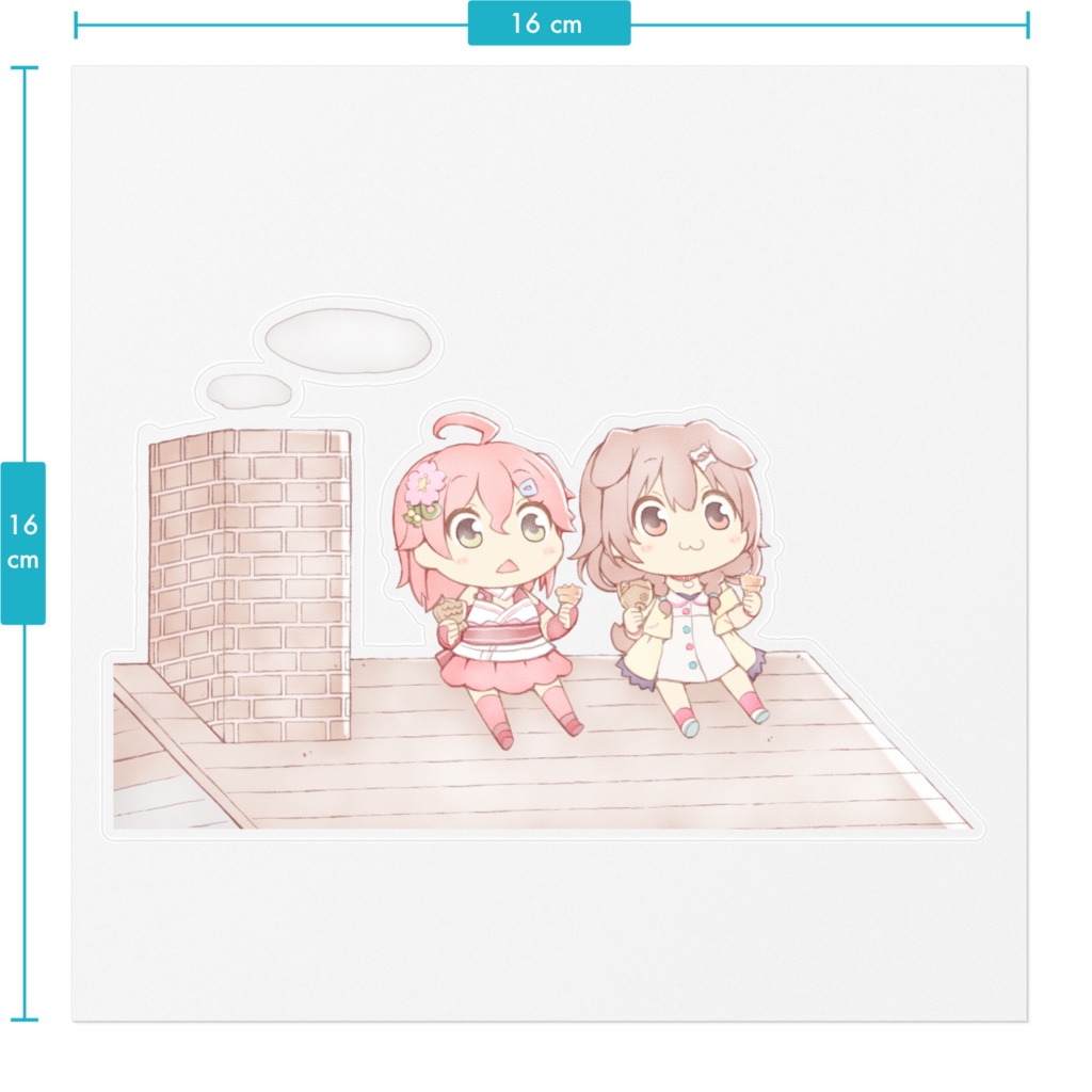 みっころね24 さくらみこ・戌神ころねステッカー3