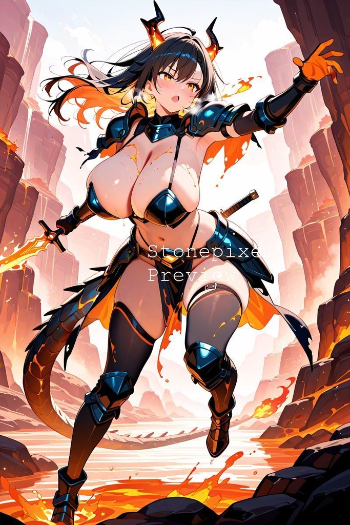 ✨Cursed Warrior of the Lava Fissure_ Illustration Pack Vol1 ✨