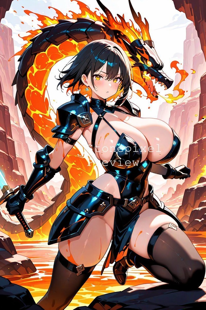 ✨Cursed Warrior of the Lava Fissure_ Illustration Pack Vol1 ✨