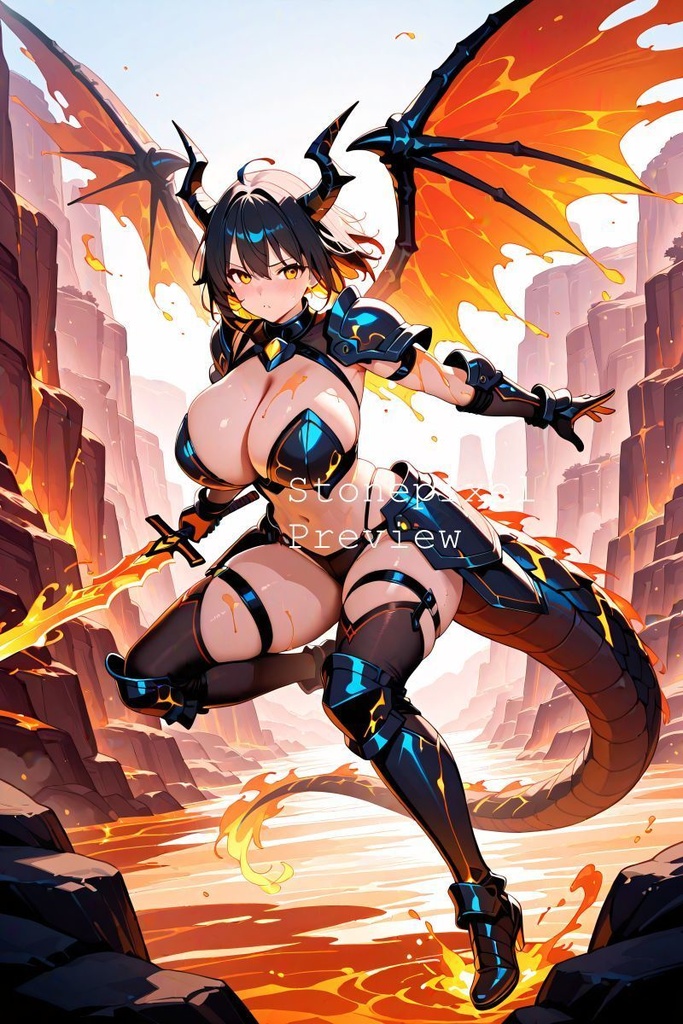 ✨Cursed Warrior of the Lava Fissure_ Illustration Pack Vol1 ✨