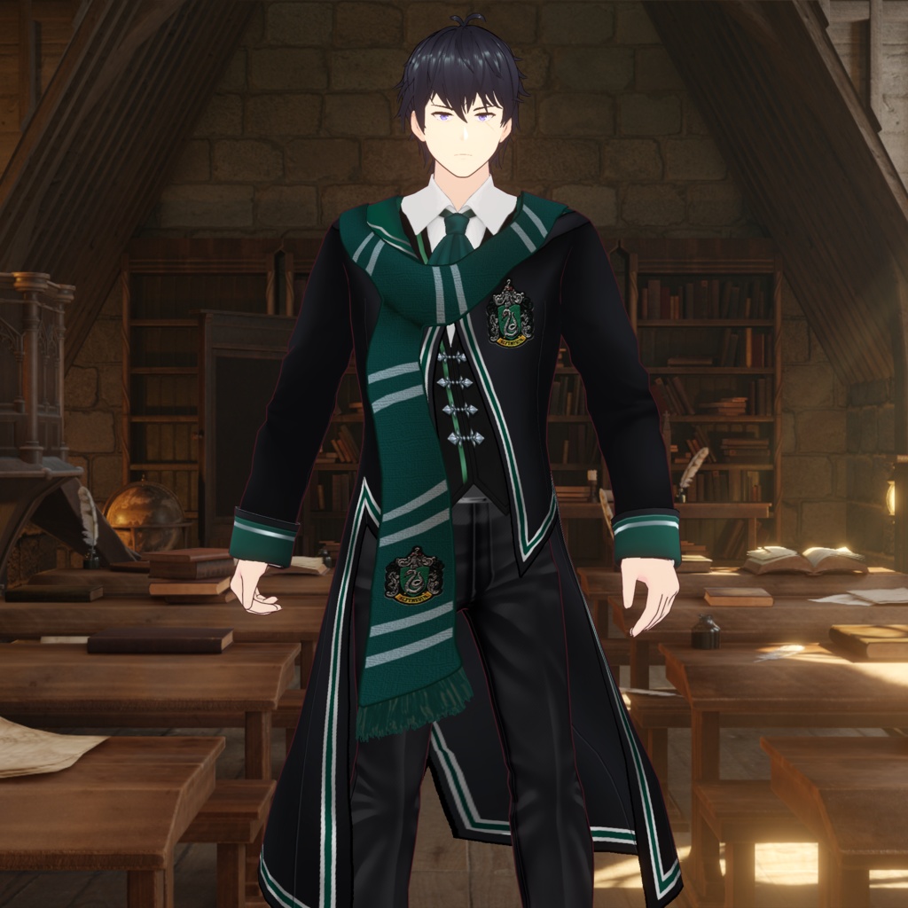 Slytherin Outfit from Hogwarts Legacy (vroidcustomitem)