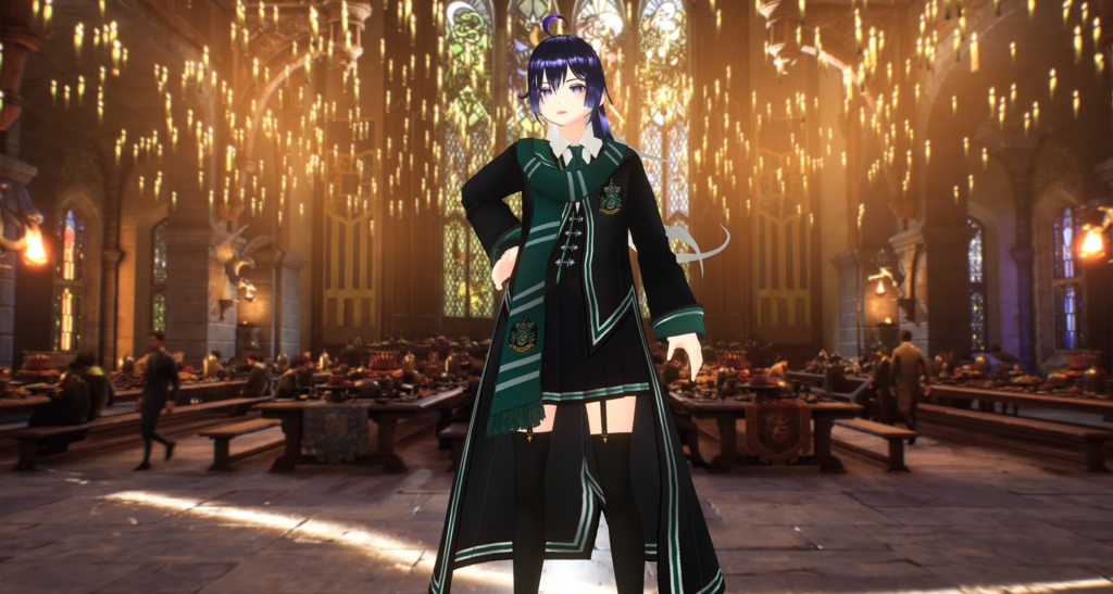 Slytherin Outfit from Hogwarts Legacy (vroidcustomitem)