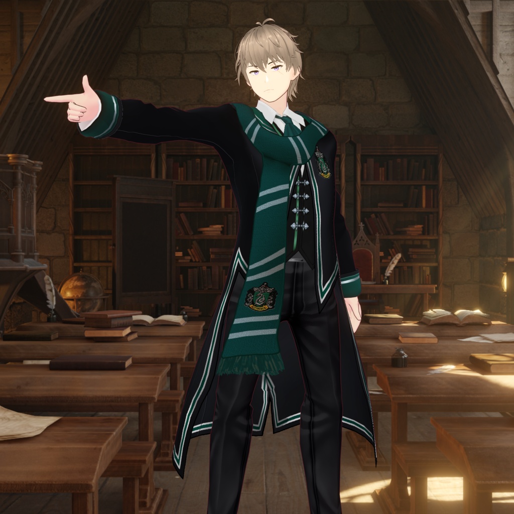 Slytherin Outfit from Hogwarts Legacy (vroidcustomitem)