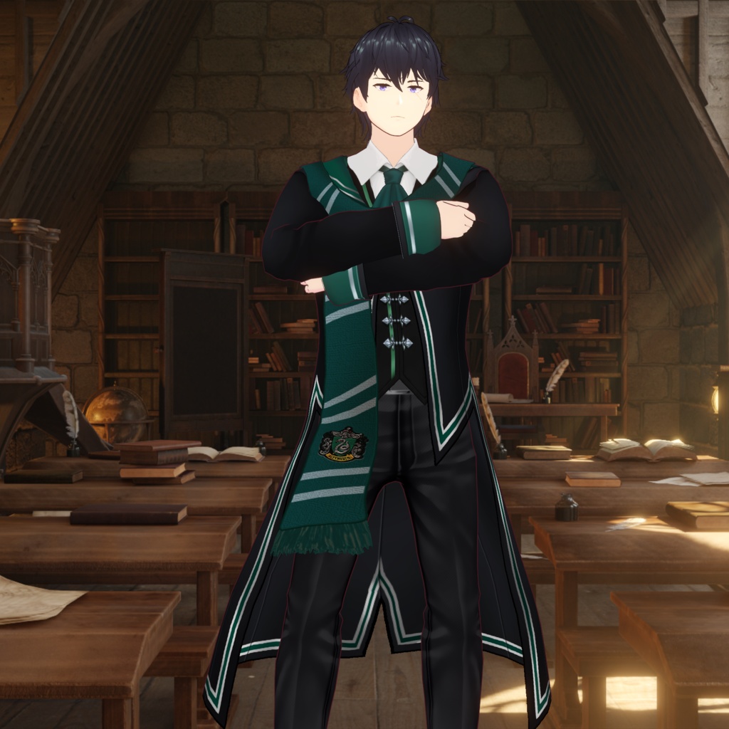 Slytherin Outfit from Hogwarts Legacy (vroidcustomitem)
