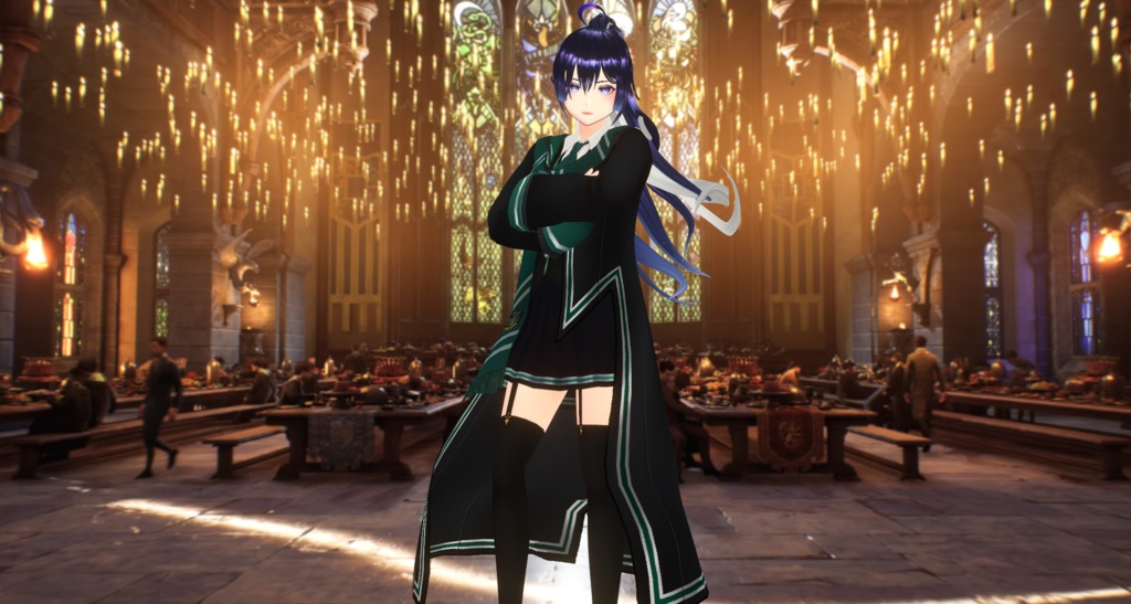 Slytherin Outfit from Hogwarts Legacy (vroidcustomitem)