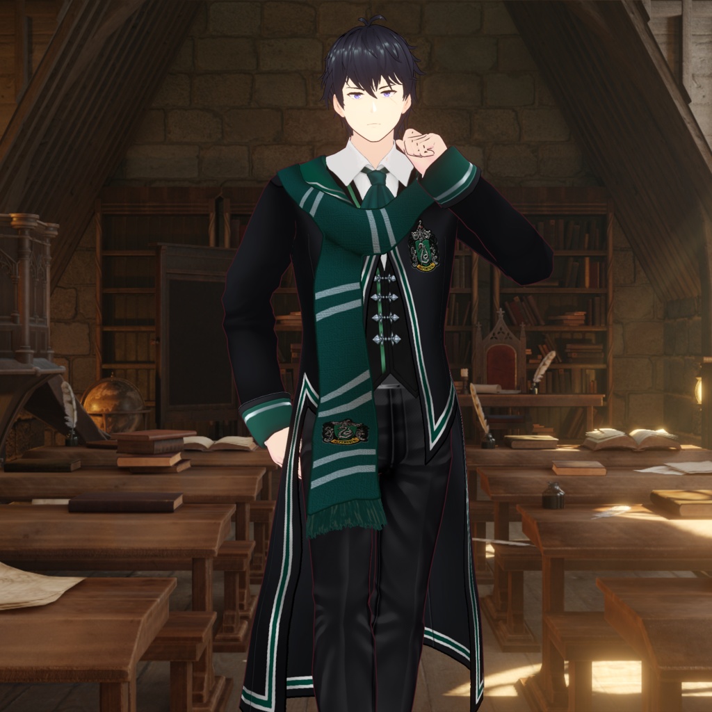 Slytherin Outfit from Hogwarts Legacy (vroidcustomitem)
