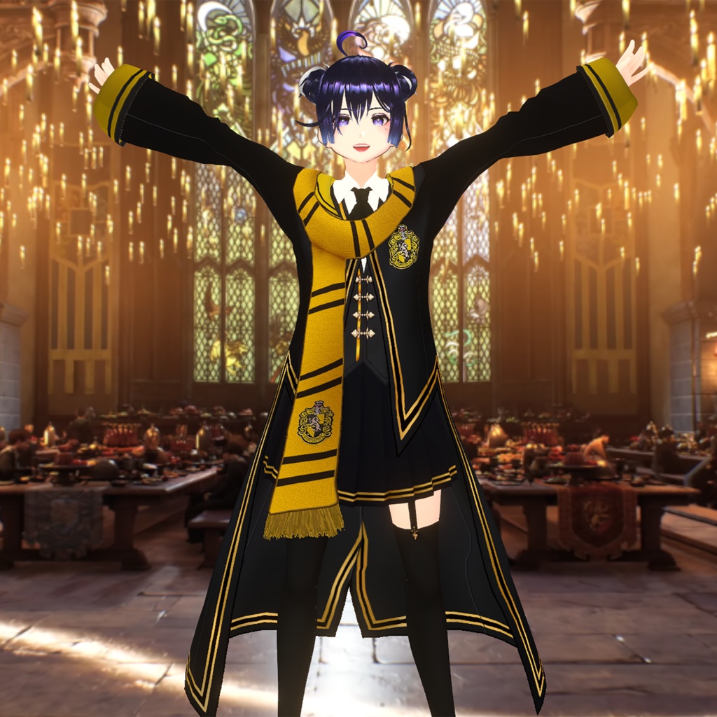 Hufflepuff Outfit from Hogwarts Legacy (vroidcustomitem)
