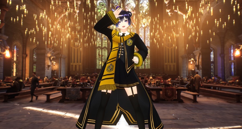 Hufflepuff Outfit from Hogwarts Legacy (vroidcustomitem)