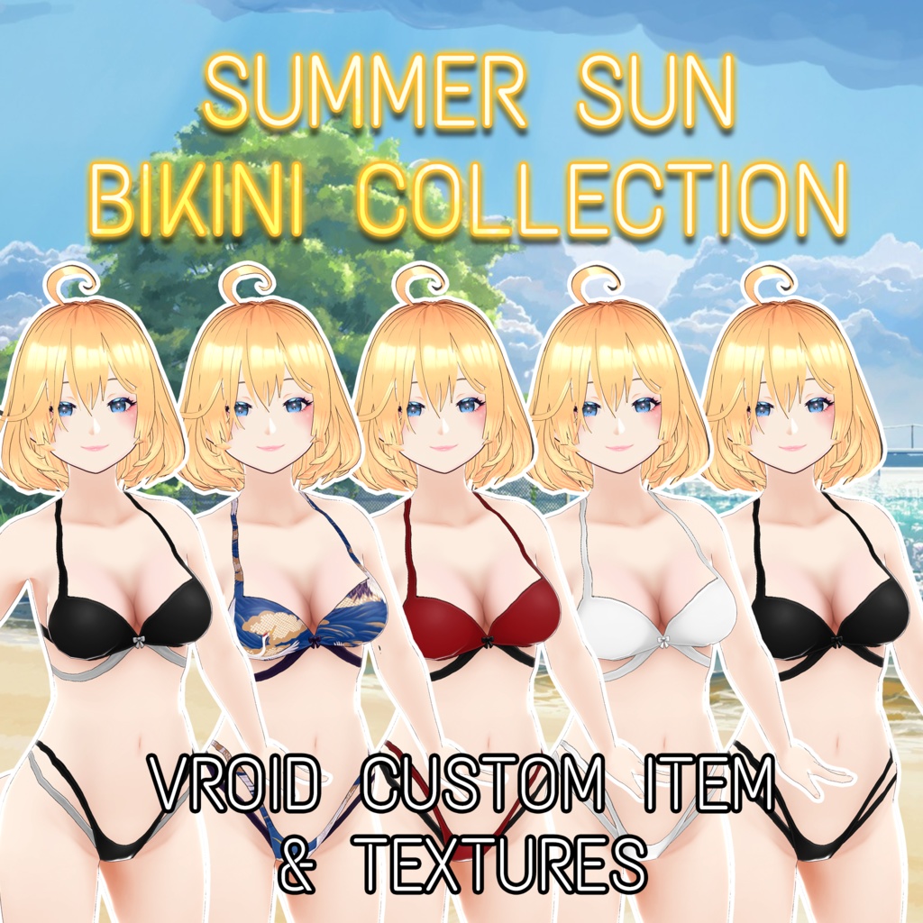 Summer Bikini Collection [Vroid Stable Ver.] Custom Item & Textures