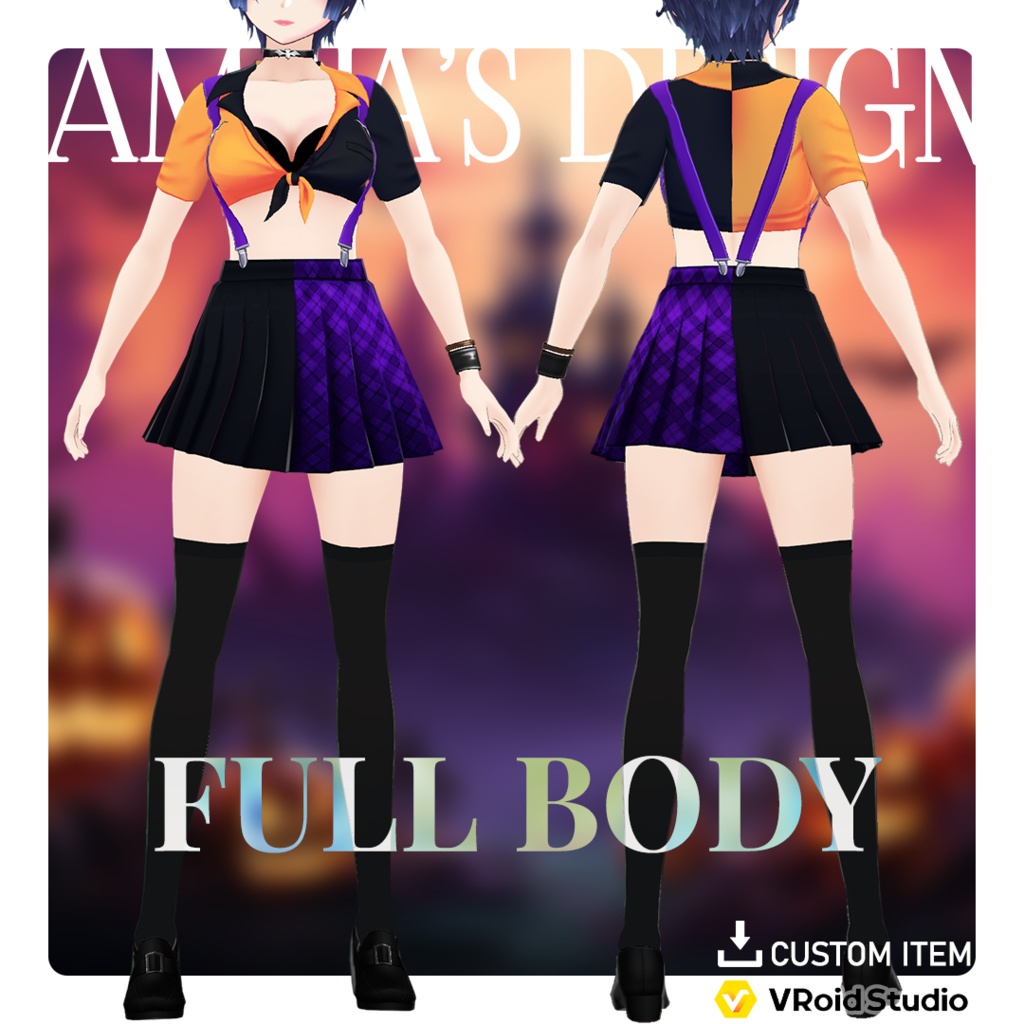 Halloween Uniform [Vroid Stable Ver.] Custom Item & Textures - Amilia's ...