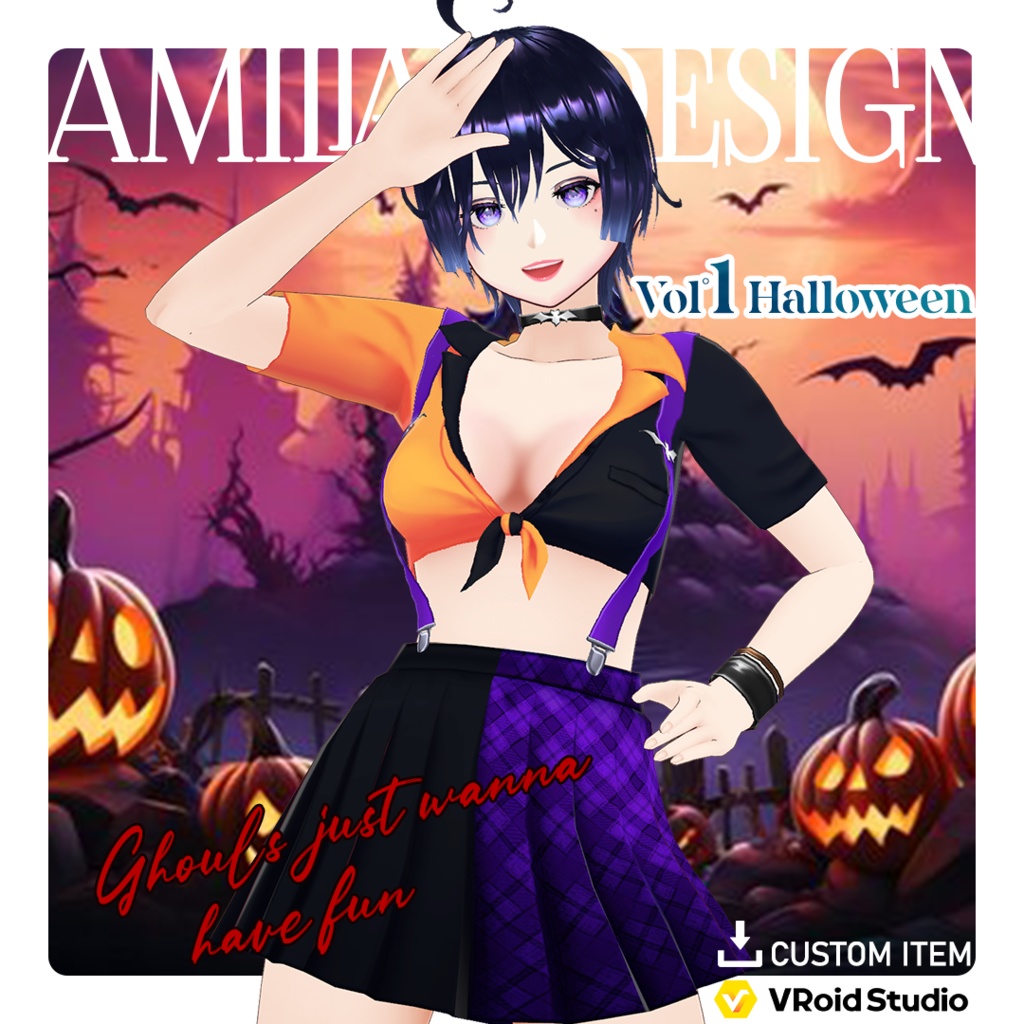 Halloween Uniform [Vroid Stable Ver.] Custom Item & Textures