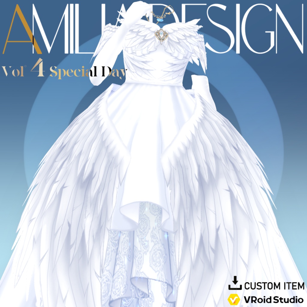 🦢WHITE SWAN Dress🤍🕊️[Vroid Stable Ver.] Custom Items & Textures