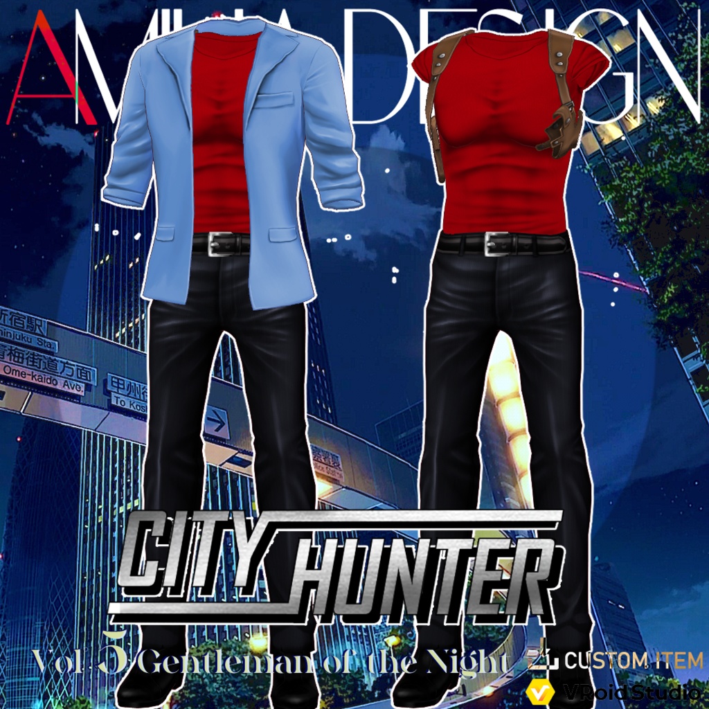 🔫😎Ryo Saiba from City Hunter💪😏 [Vroid Stable Ver.] Custom Items + Textures