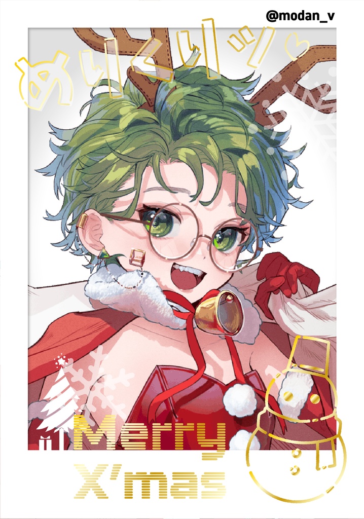 【チェキ風フレーム】クリスマスバージョン高画質版+α