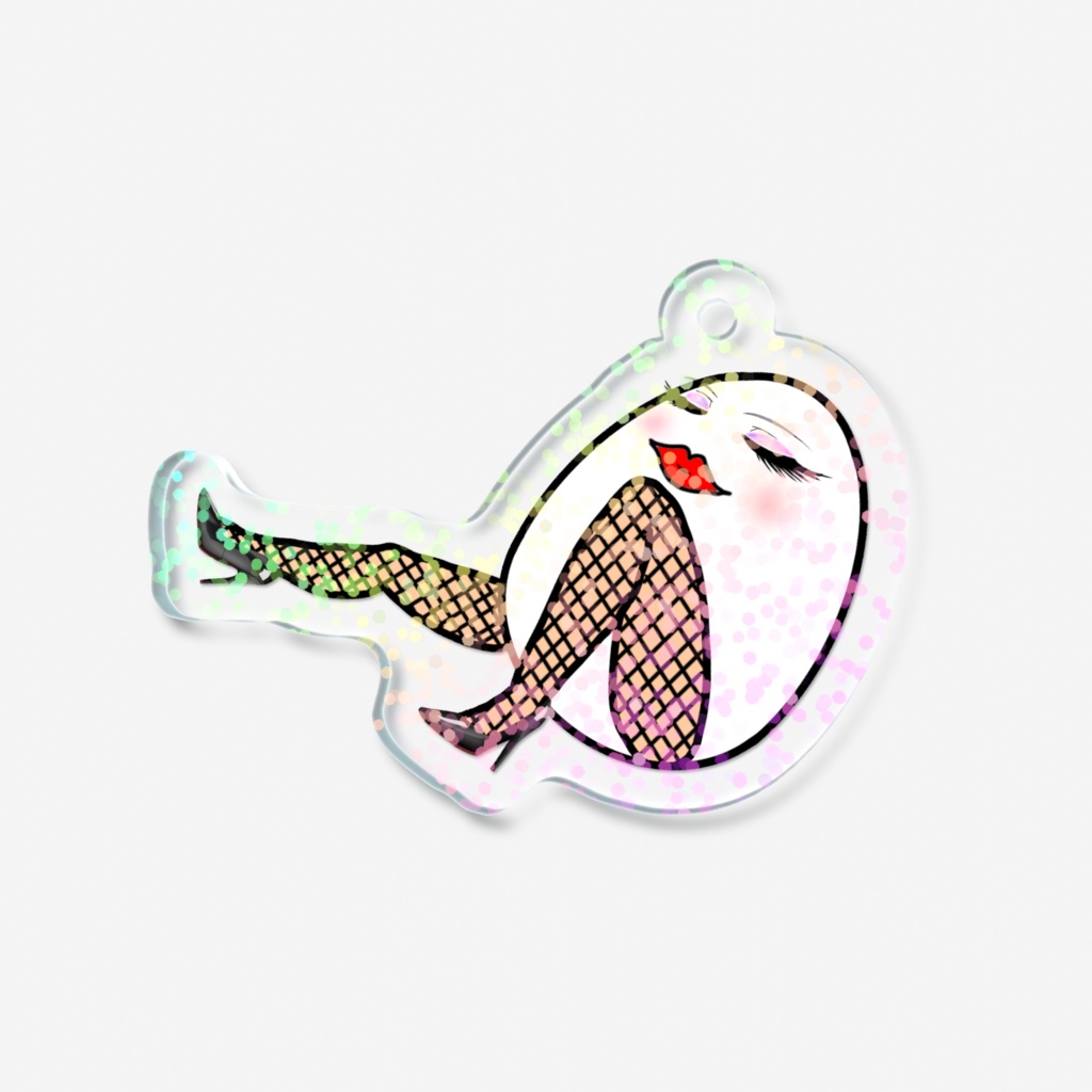 おちびのすけ ホログラムアクリルキーホルダー ハレンチ仕様 【50mm×50mm】