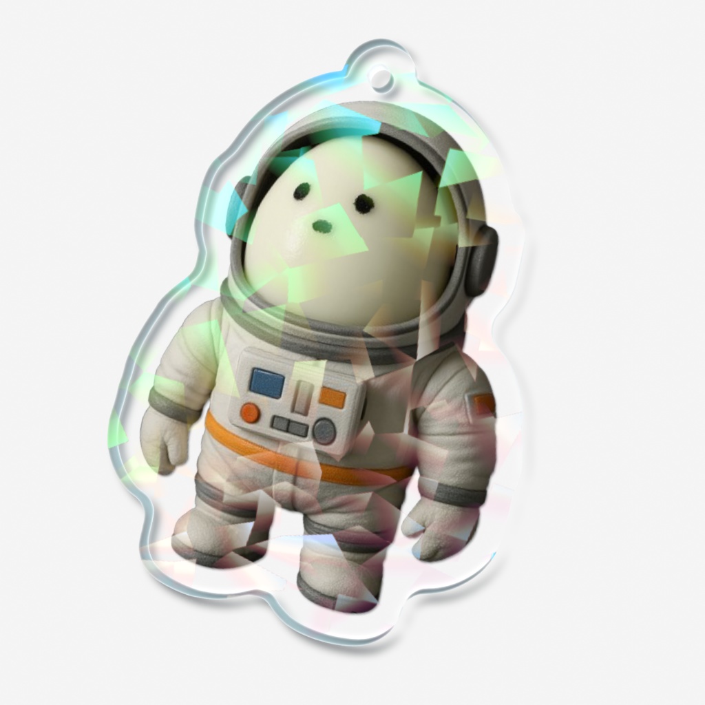 おちびのすけ ホログラムアクリルキーホルダー アウターワイルズ仕様【50mm×50mm】