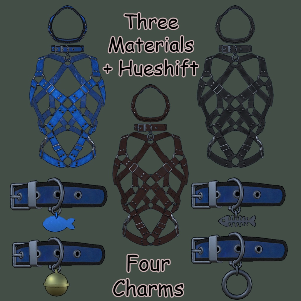 Harness, Collar, & Muzzle for Shawn the shark