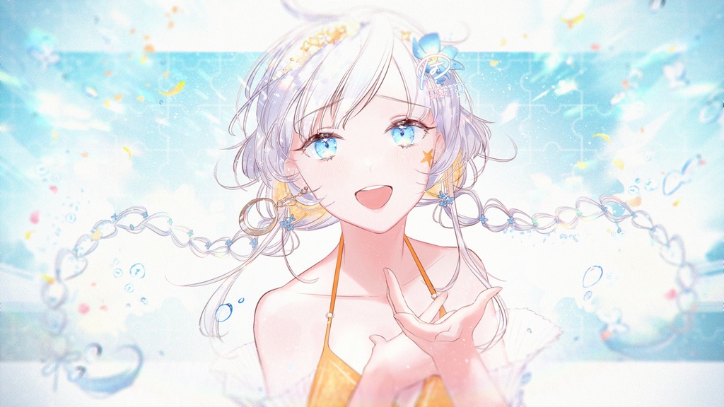 レイヤー未統合PSD「夏の歌声」Vtuber Asara Sealさん
