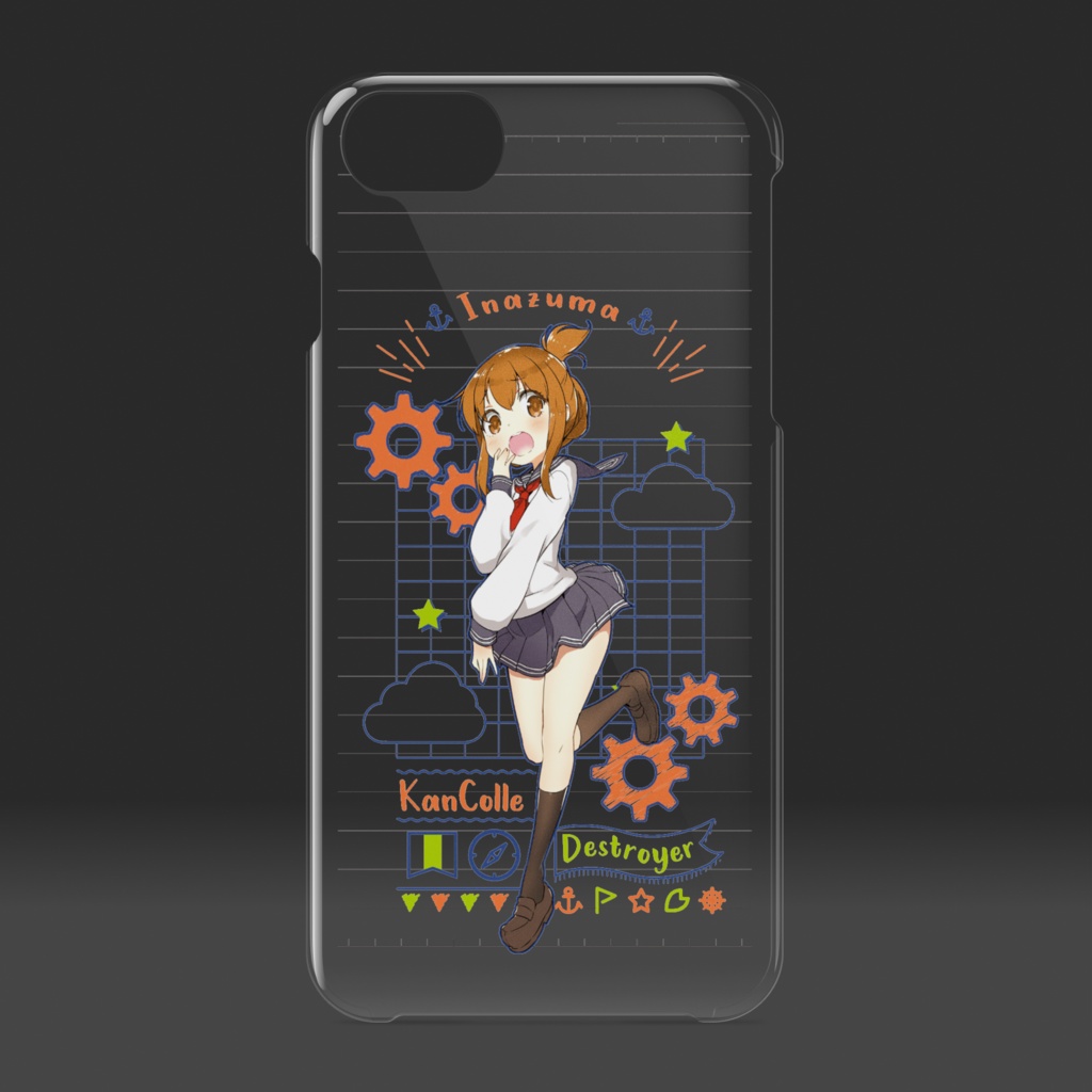 【艦これ】電 ノート風iPhoneケース