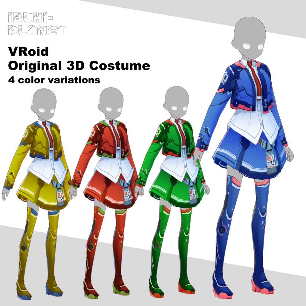【VRoid】サイバー風衣装【オリジナル】