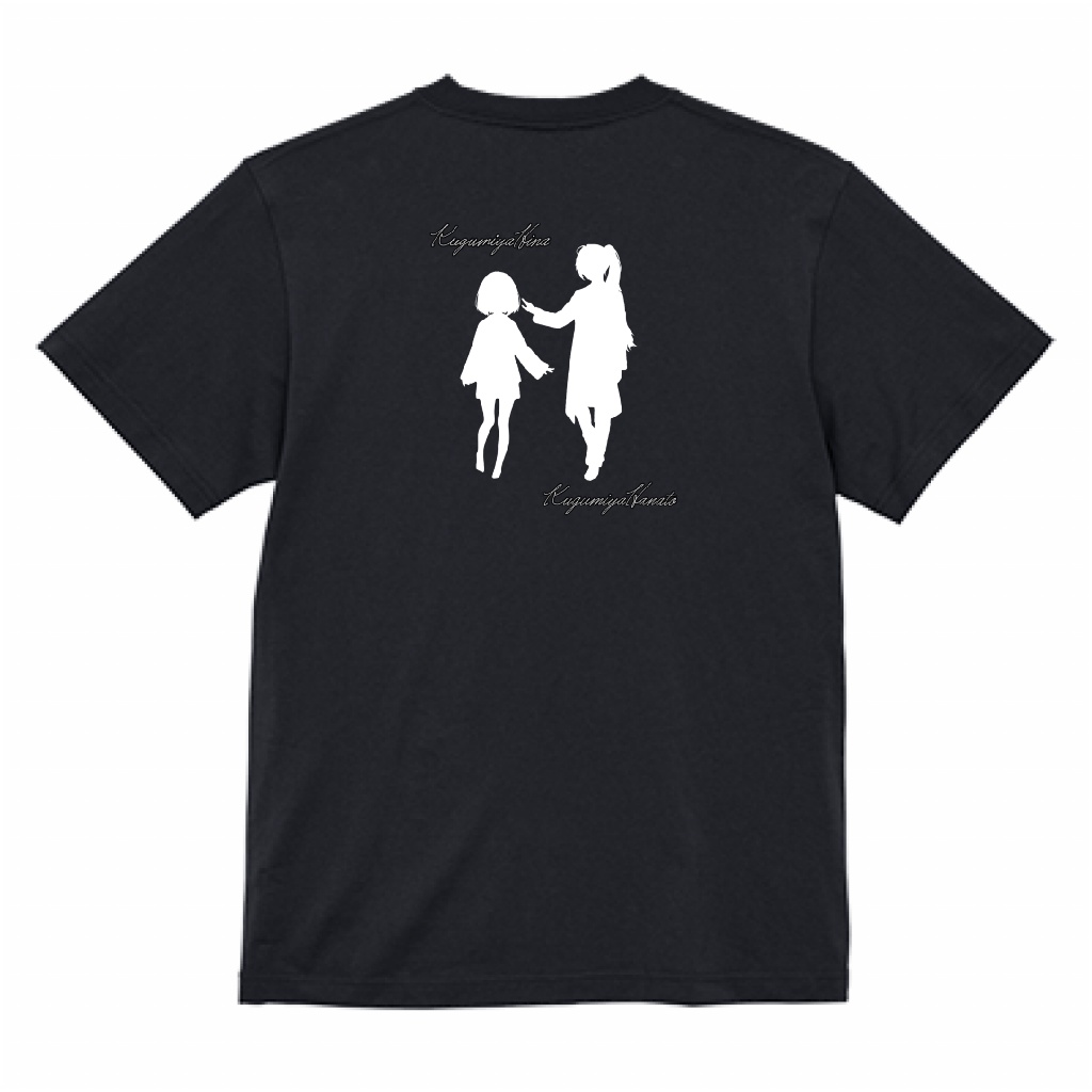 ひなはなシルエットTシャツ 5.6oz 黒・白2種類