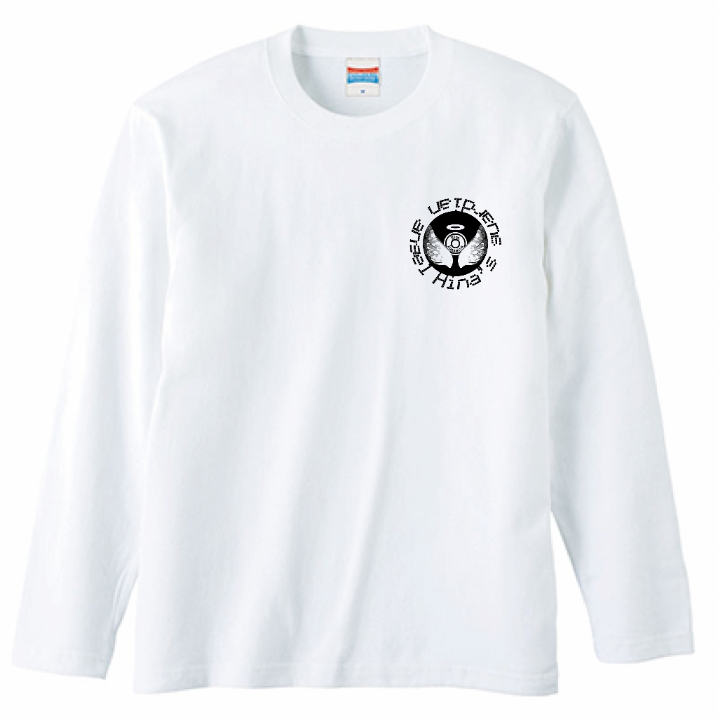 ひなはなシルエット長袖Tシャツ 5.6oz 黒・白2種類