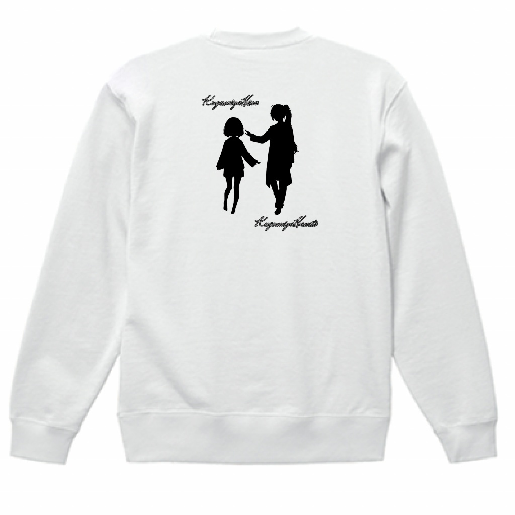 ひなはなシルエットスウェット 10.0oz 黒・白2種類