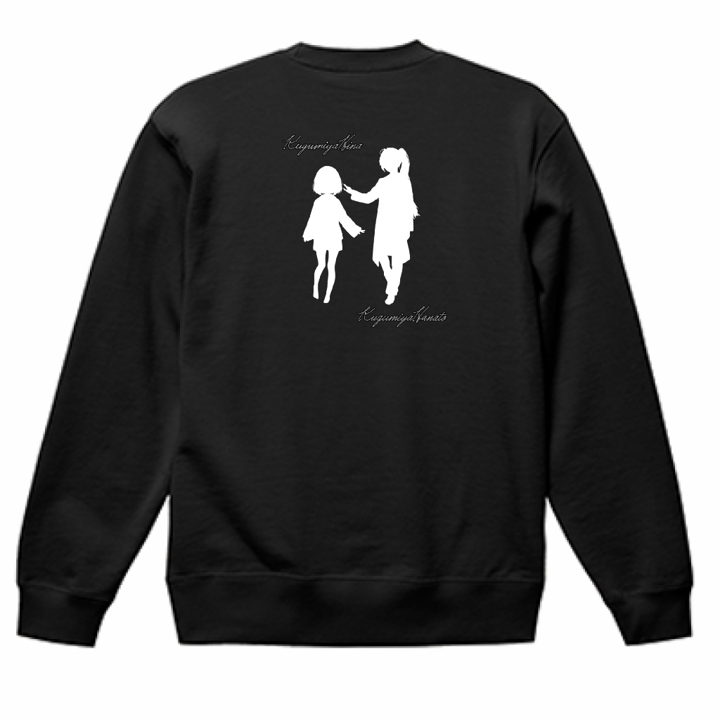 ひなはなシルエットスウェット 10.0oz 黒・白2種類