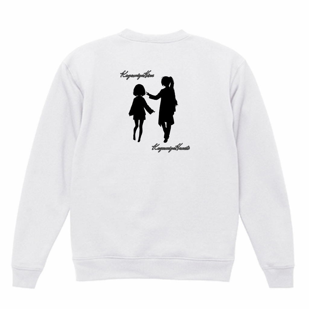 ひなはなシルエットスウェット(裏起毛) 10.0oz 黒・白2種類