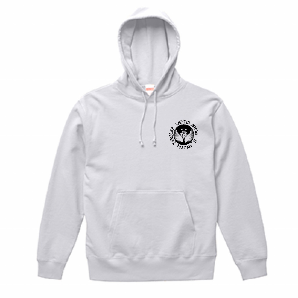 ひなはなシルエットパーカー 10.0oz 黒・白2種類