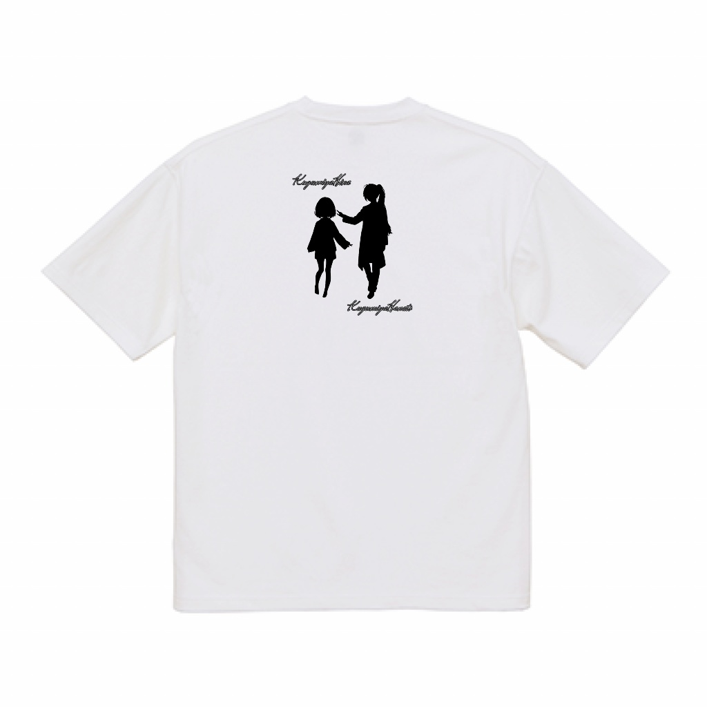 ひなはシルエットTシャツ(服の形ゆったり) 9.1oz 黒・白2種類