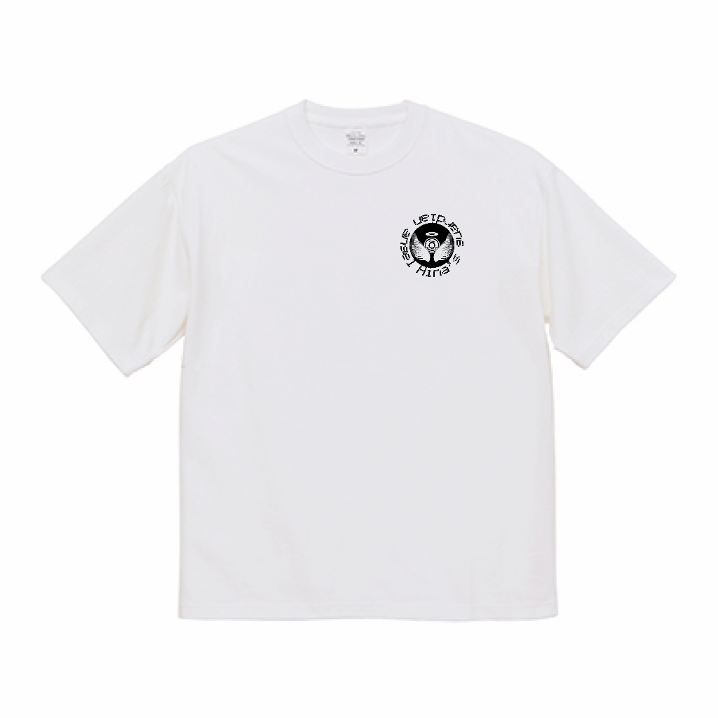 ひなはシルエットTシャツ(服の形ゆったり) 9.1oz 黒・白2種類