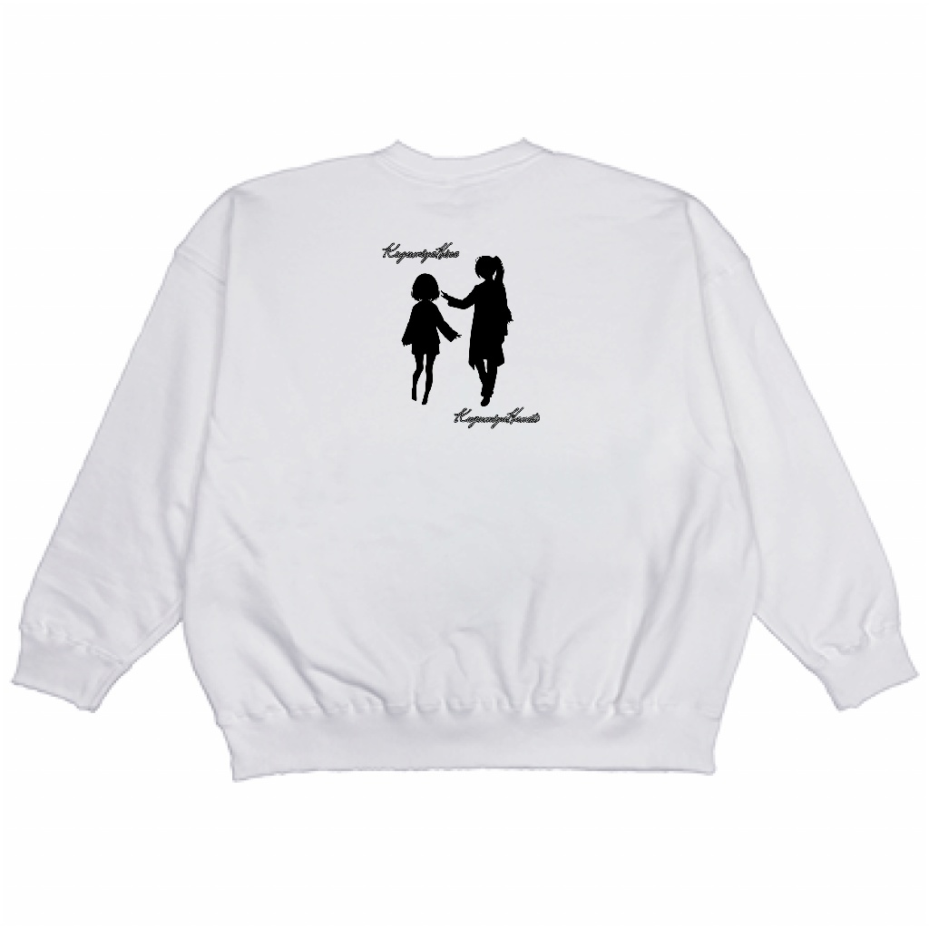 ひなはなシルエットスウェット(服の形ゆったり) 10oz 黒・白2種類