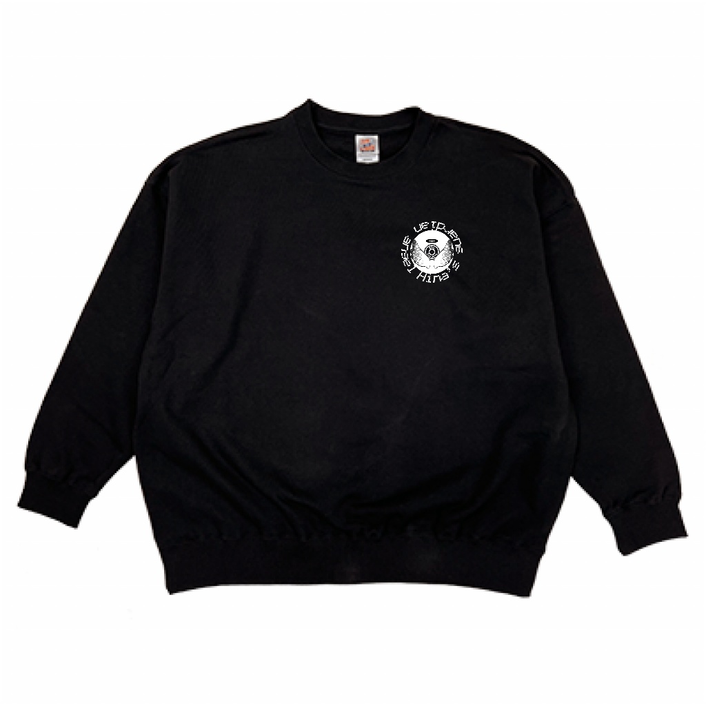 ひなはなシルエットスウェット(服の形ゆったり) 10oz 黒・白2種類