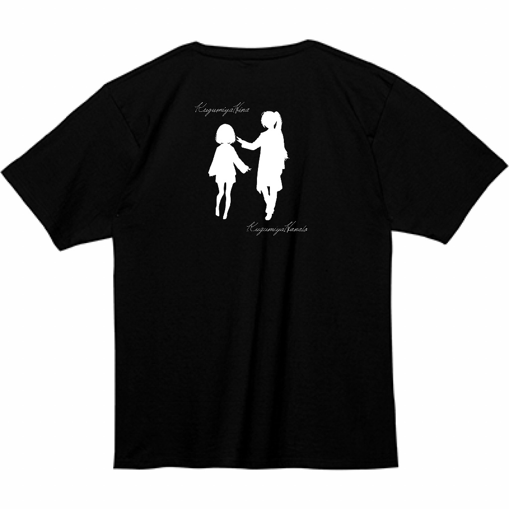 ひなはなシルエットTシャツ 7.4oz 黒・白2種類