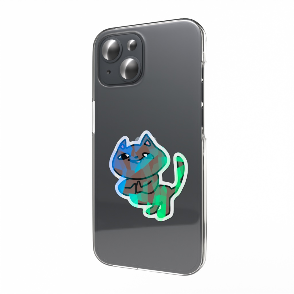 ミカドアニマルホログラムステッカー:ありがとねこ