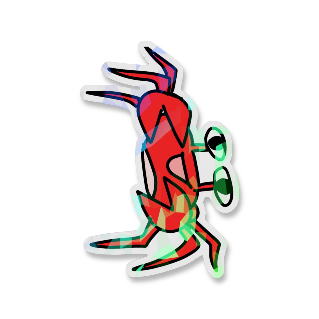 ミカドアニマルホログラムステッカー：カニ