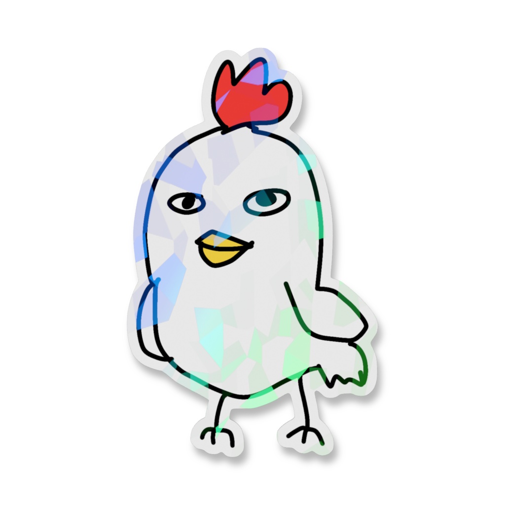 ミカドアニマルホログラムステッカー:ニヤトリ