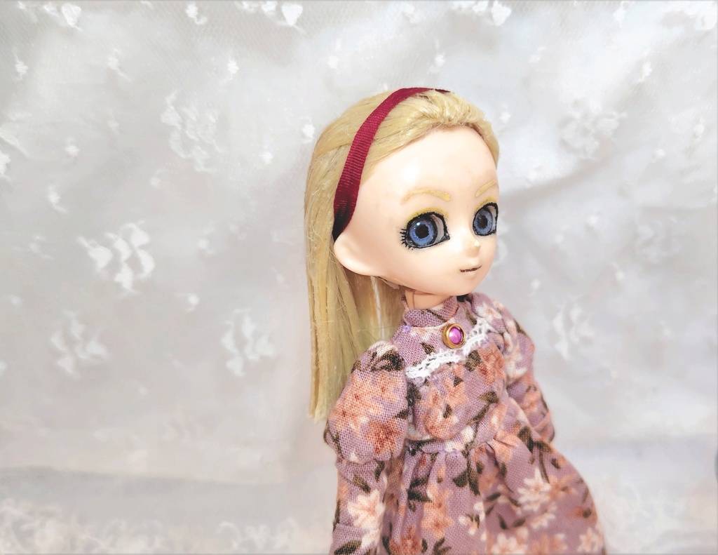 【オビツ11】淡紫の貴婦人ワンピース