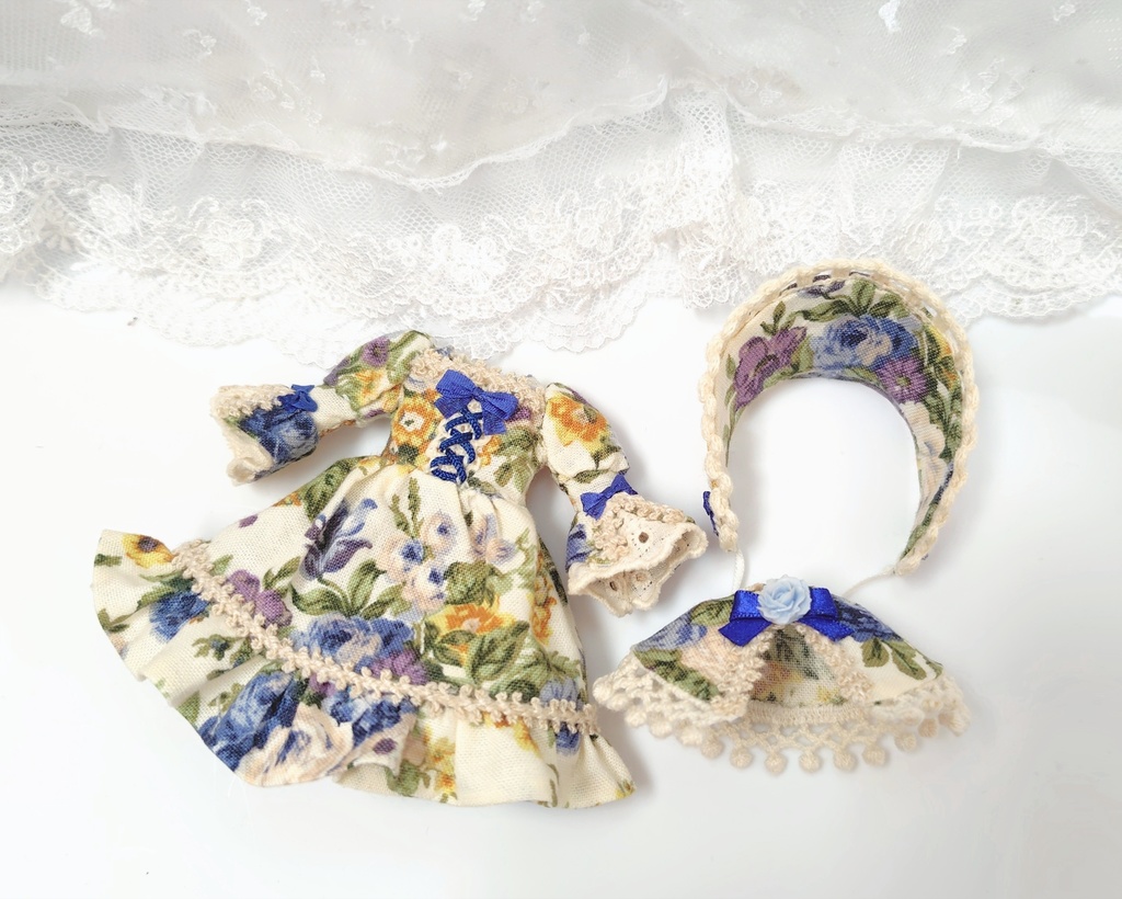 【オビツ11】青薔薇のご令嬢3点フルコーデセット