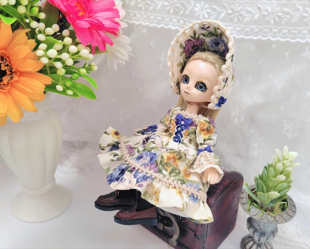 【オビツ11】青薔薇のご令嬢3点フルコーデセット