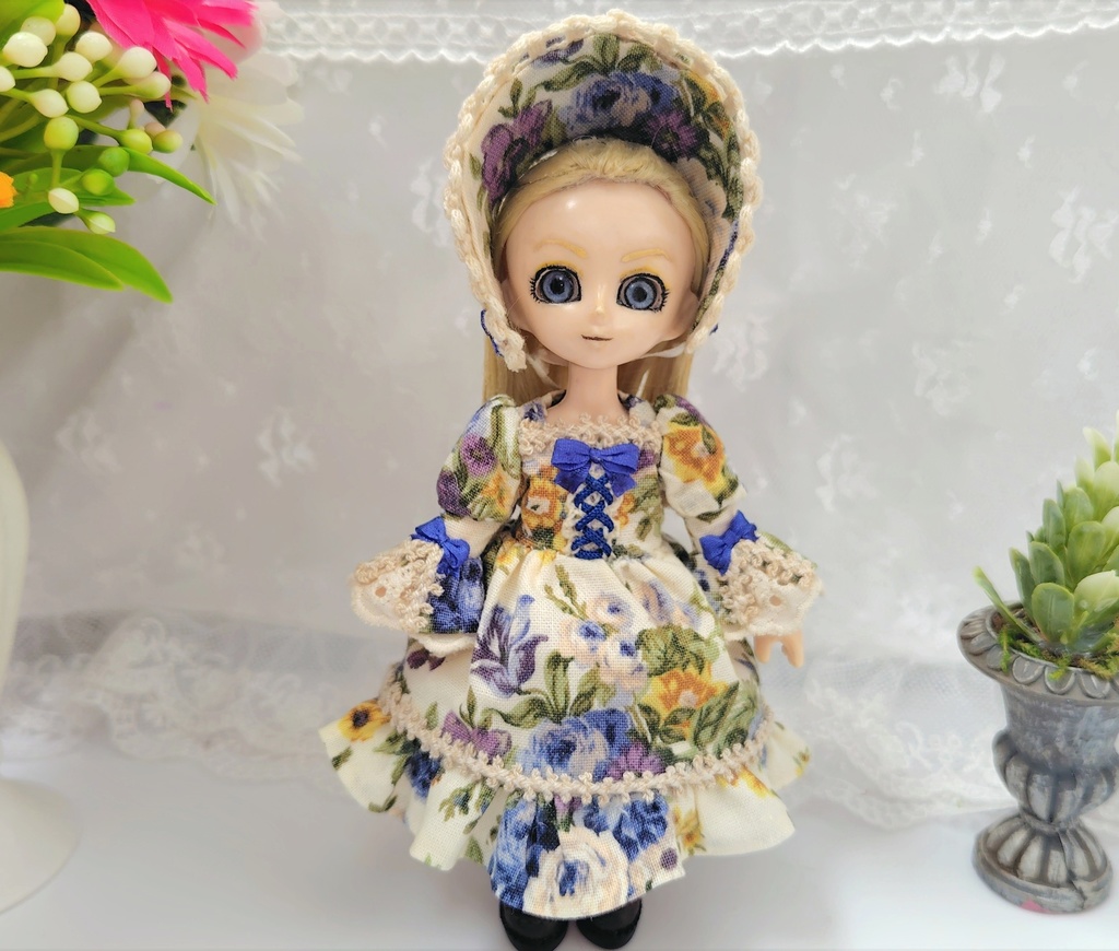 【オビツ11】青薔薇のご令嬢3点フルコーデセット