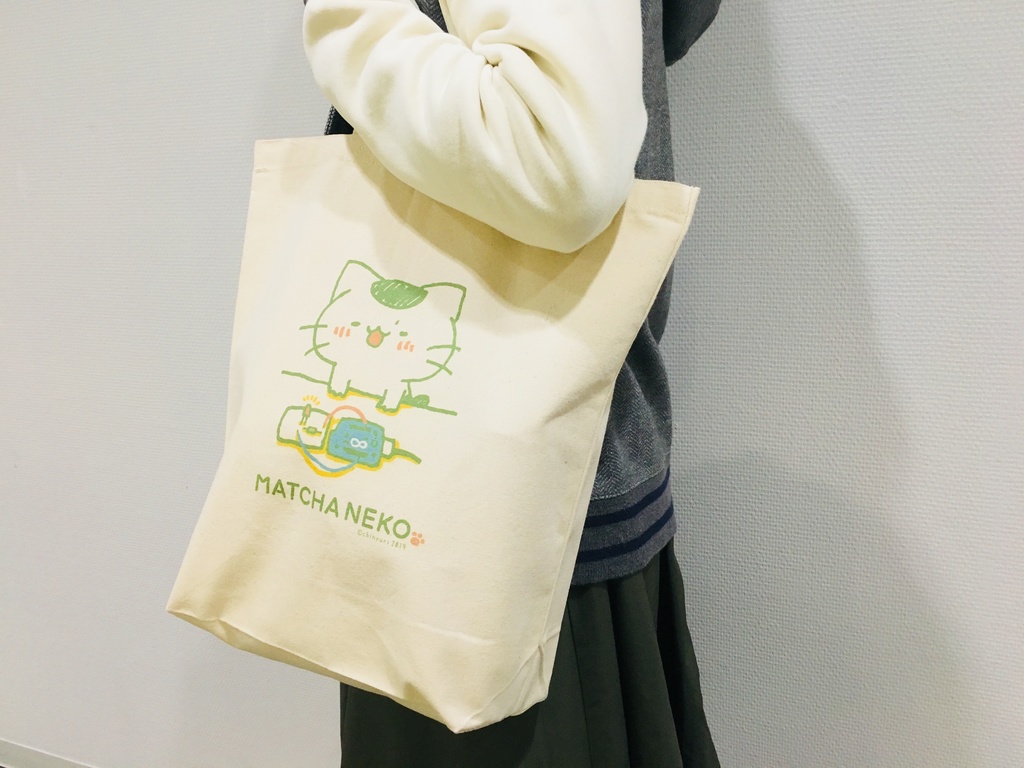 まっちゃねこ。トートバック【Lチカ】