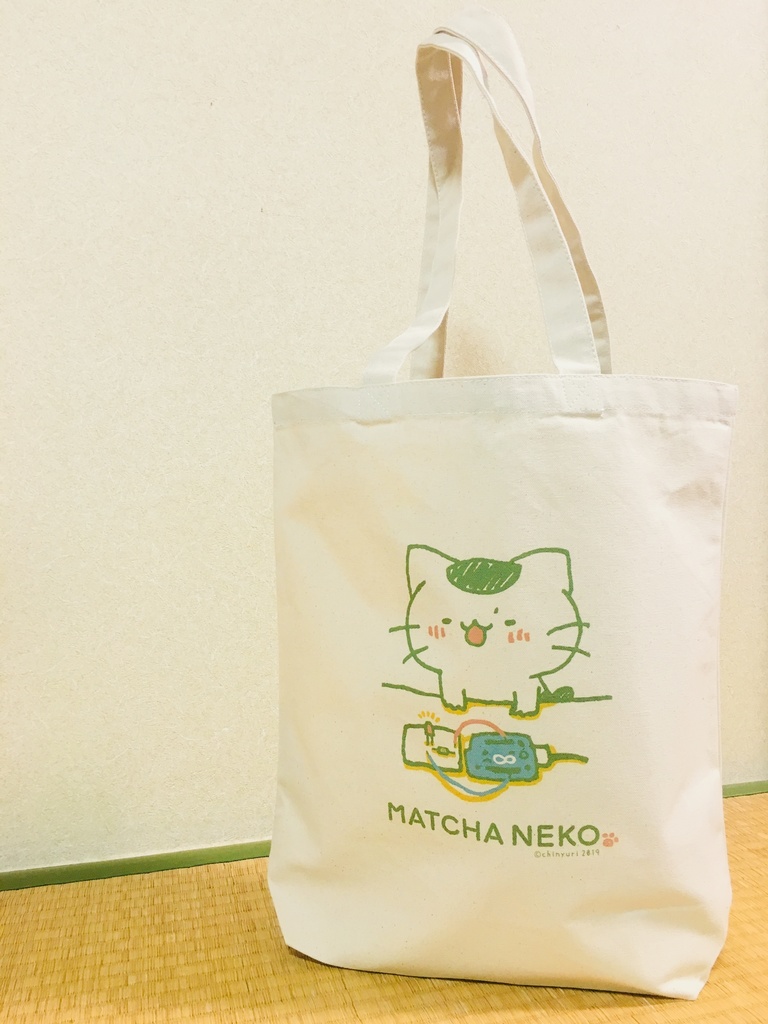 まっちゃねこ。トートバック【Lチカ】