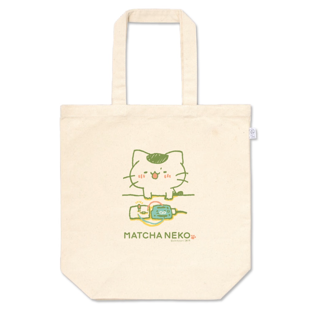 まっちゃねこ。トートバック【Lチカ】