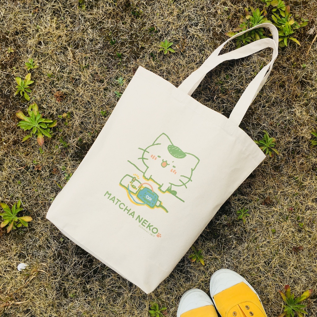 まっちゃねこ。トートバック【Lチカ】