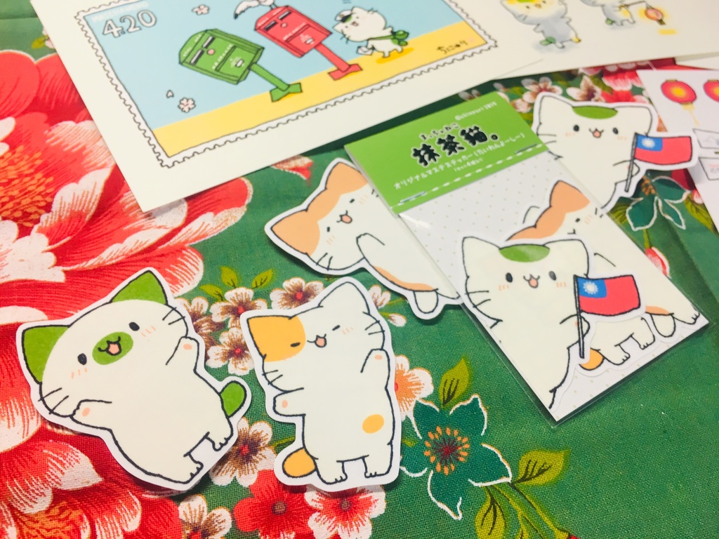 まっちゃねこ。マステステッカー【たいわんよーしー】