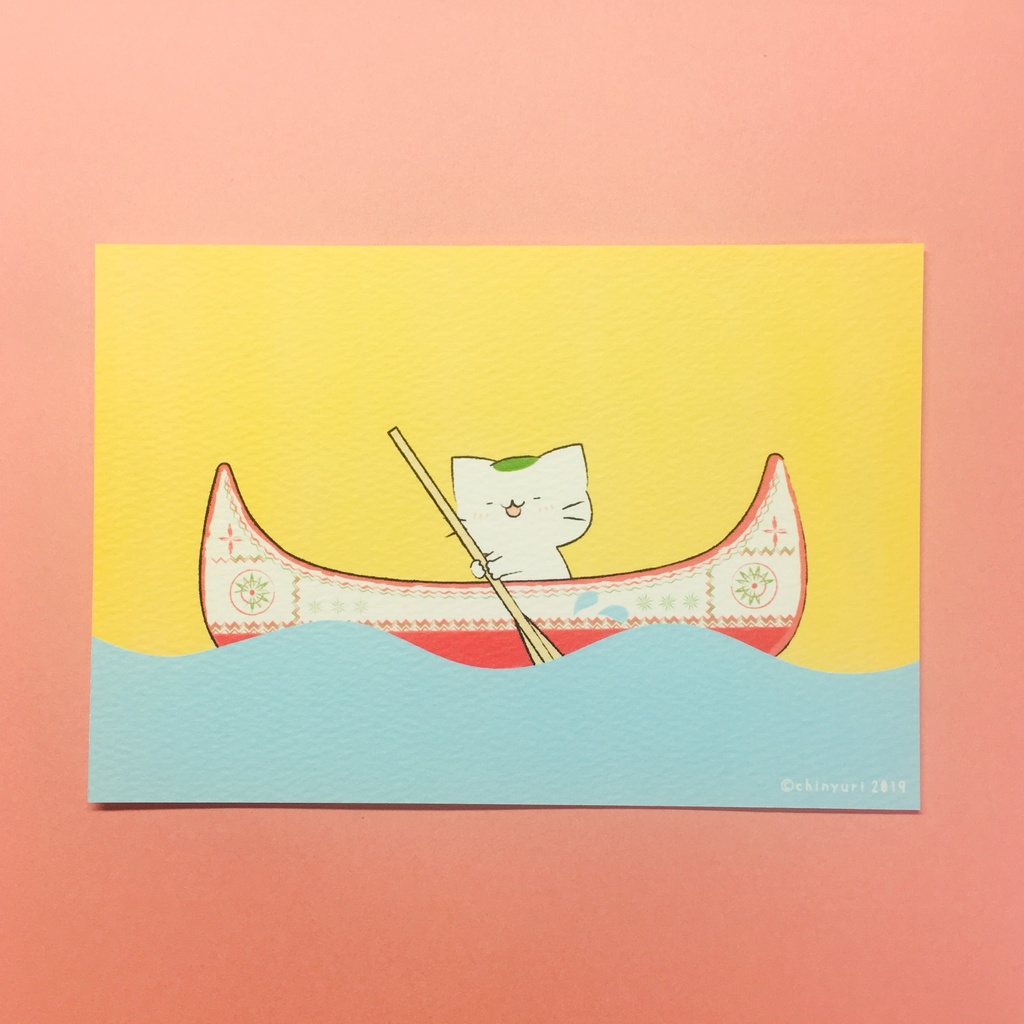まっちゃねこ。ポストカード【船】