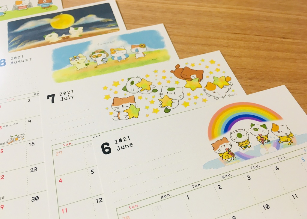 まっちゃねこ。2021年卓上カレンダー
