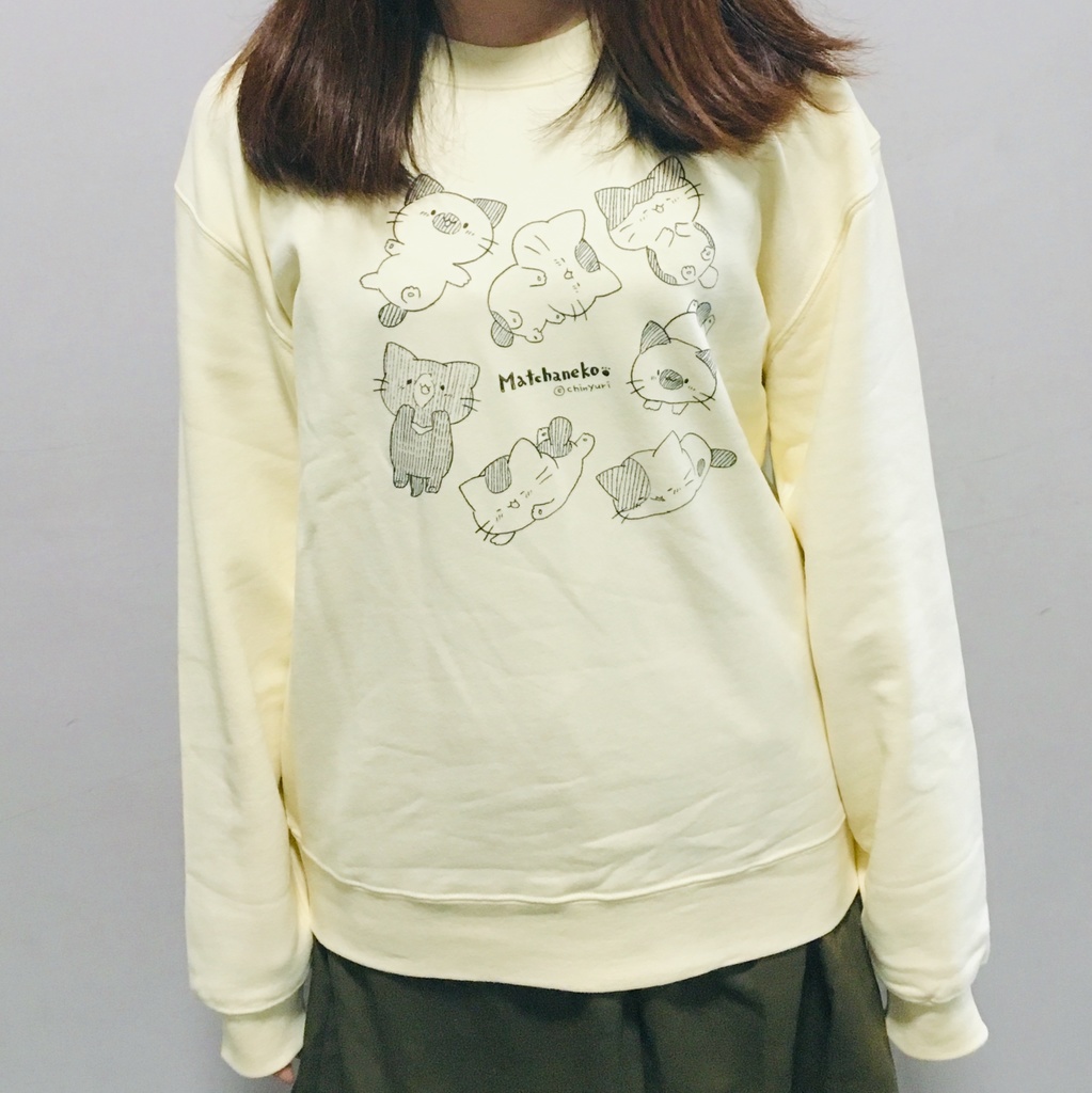 まっちゃねこ。スウェット【ねこまみれ】